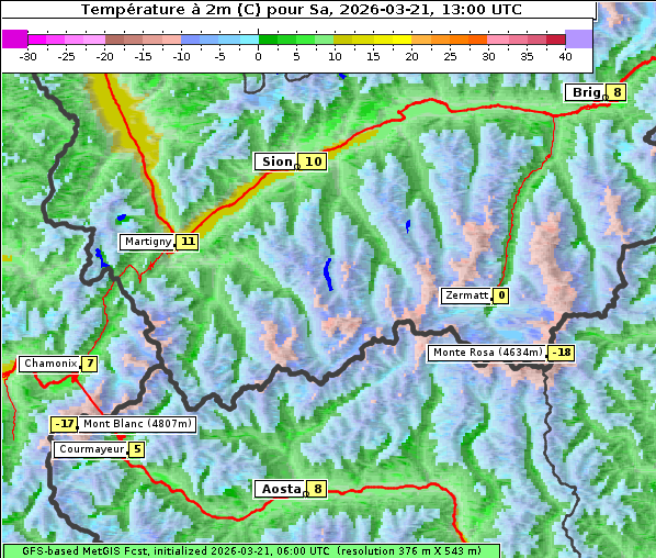 Temperatur, 21. 3. 2026