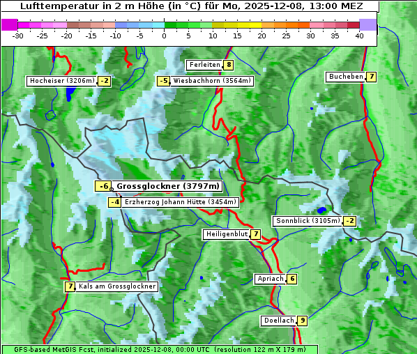 Temperatur, 8. 12. 2025