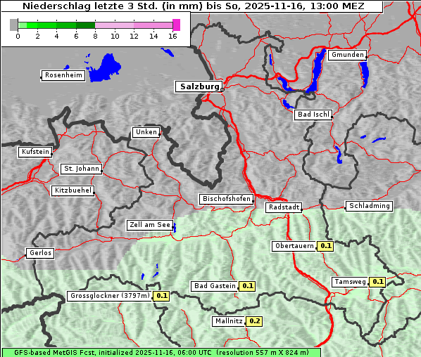 Niederschlag, 16. 11. 2025