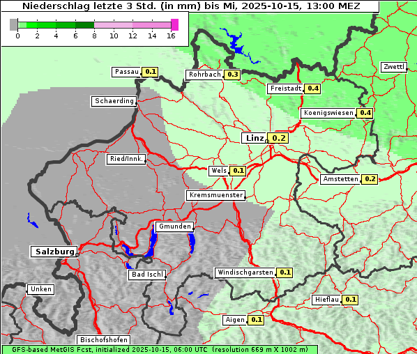Niederschlag, 15. 10. 2025