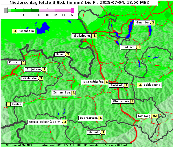 Niederschlag, 4. 7. 2025