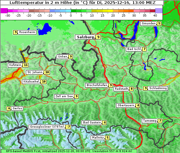 Temperatur, 16. 12. 2025