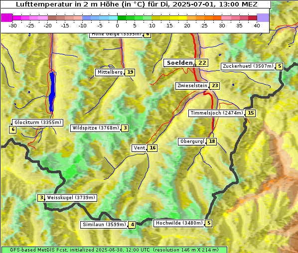 Temperatur, 1. 7. 2025