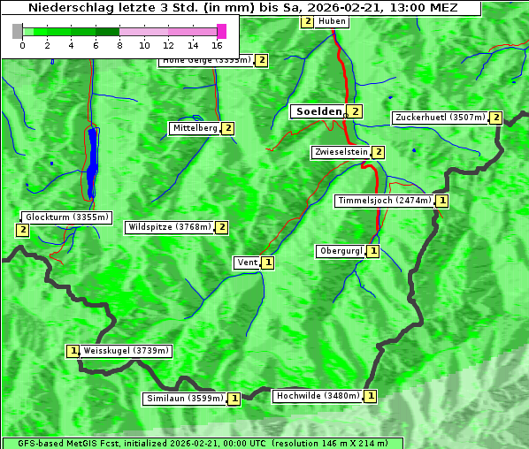 Niederschlag, 21. 2. 2026