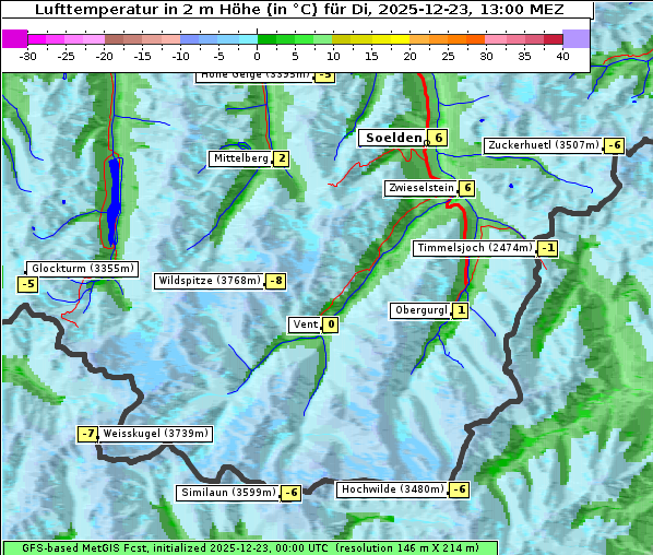 Temperatur, 23. 12. 2025