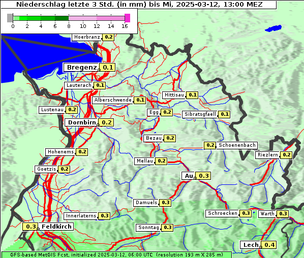 Niederschlag, 12. 3. 2025