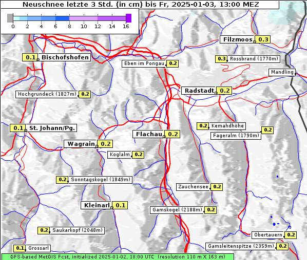 Neuschnee, 3. 1. 2025