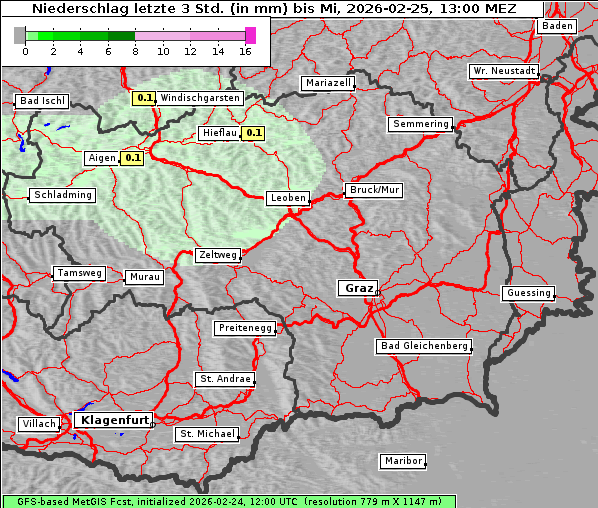 Niederschlag, 25. 2. 2026