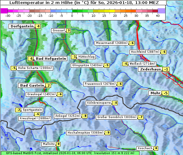 Temperatur, 18. 1. 2026