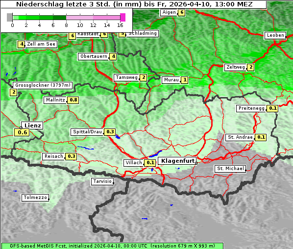 Niederschlag, 10. 4. 2026