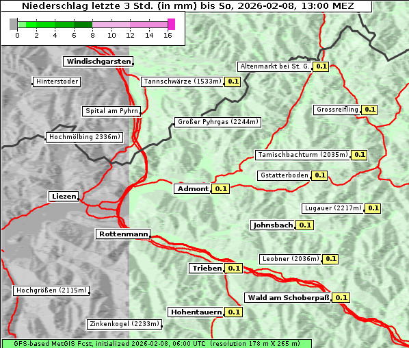 Niederschlag, 8. 2. 2026