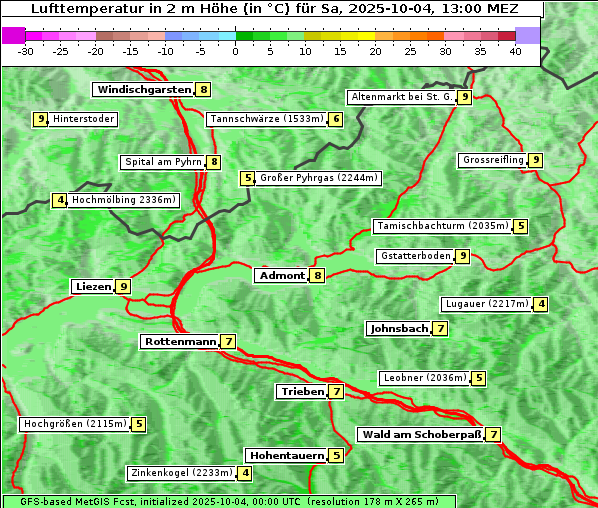 Temperatur, 4. 10. 2025