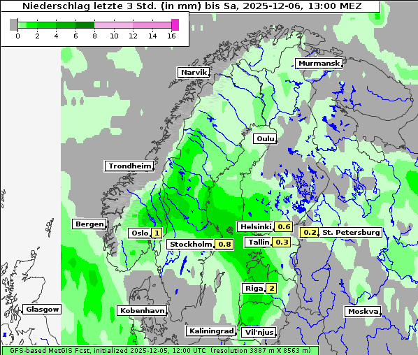 Niederschlag, 6. 12. 2025