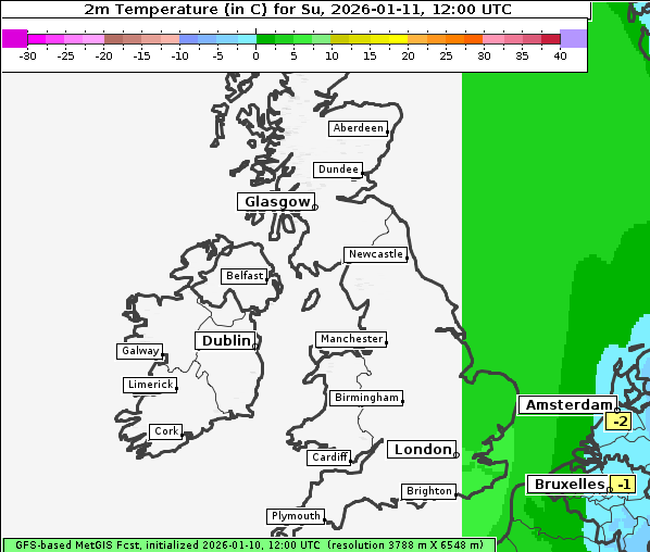 Temperatur, 11. 1. 2026