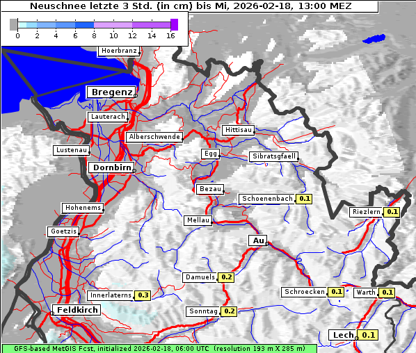 Neuschnee, 18. 2. 2026