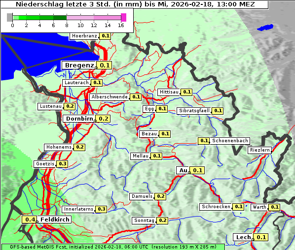Niederschlag, 18. 2. 2026