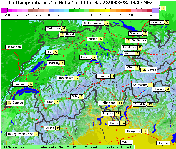 Temperatur, 28. 3. 2026