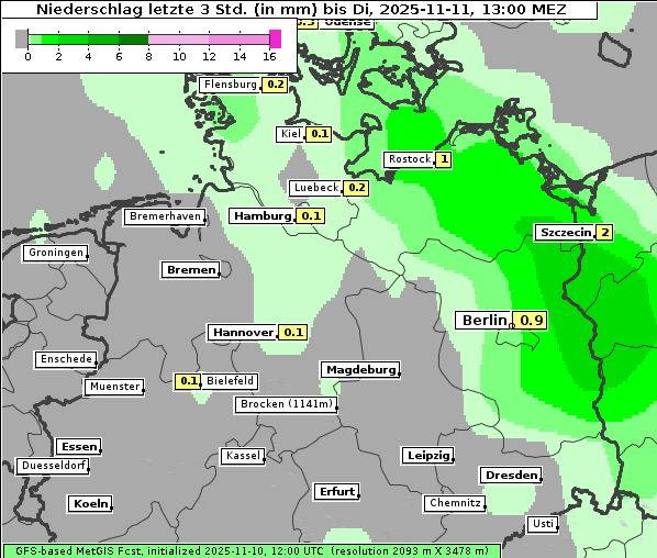 Niederschlag, 11. 11. 2025