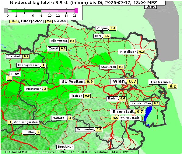 Niederschlag, 17. 2. 2026
