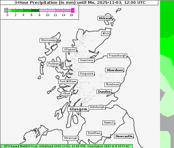 Niederschlag, 3. 11. 2025