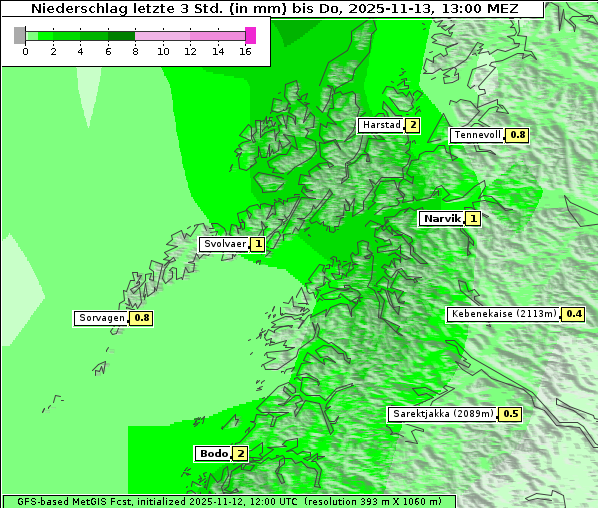 Niederschlag, 13. 11. 2025
