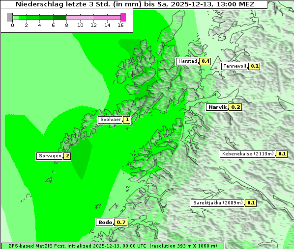 Niederschlag, 13. 12. 2025