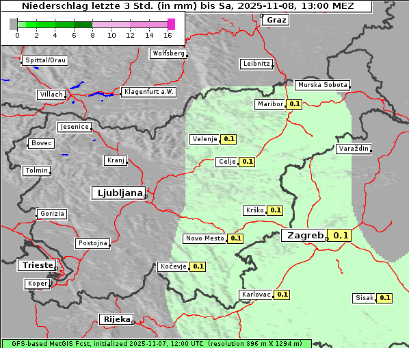 Niederschlag, 8. 11. 2025