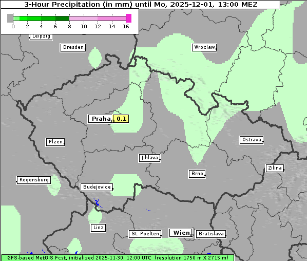 Niederschlag, 1. 12. 2025