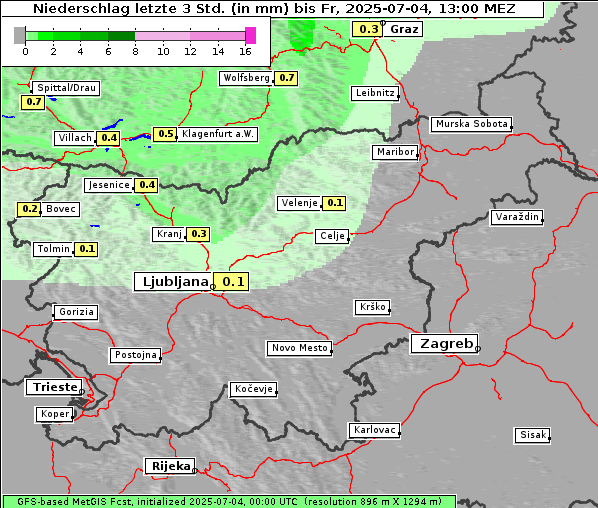Niederschlag, 4. 7. 2025