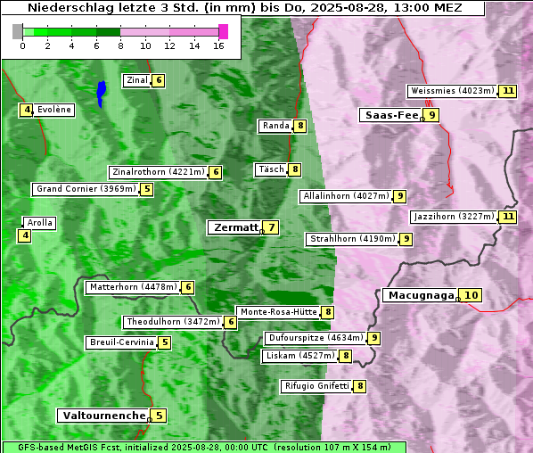 Niederschlag, 28. 8. 2025