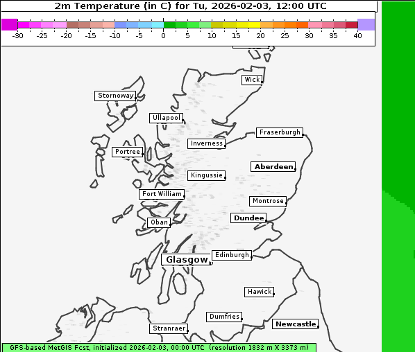 Temperatur, 3. 2. 2026