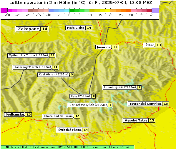 Temperatur, 4. 7. 2025