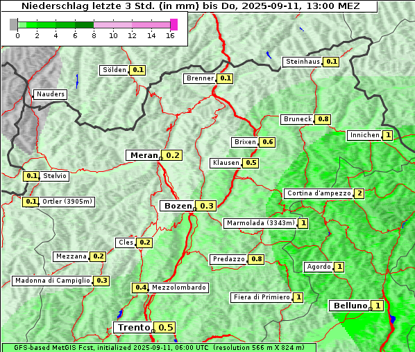 Niederschlag, 11. 9. 2025