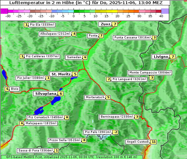 Temperatur, 6. 11. 2025