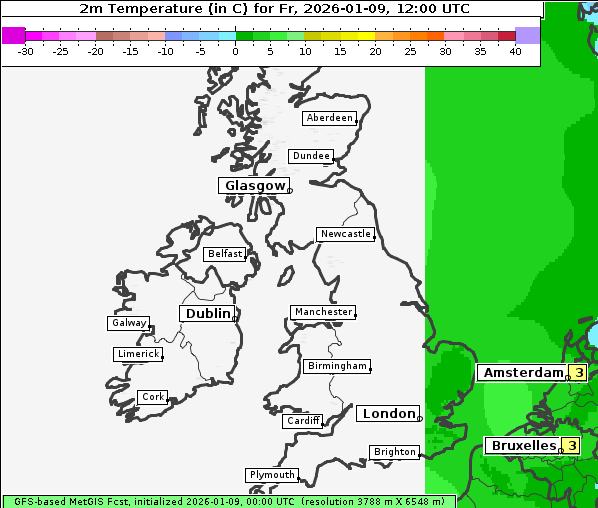 Temperatur, 9. 1. 2026