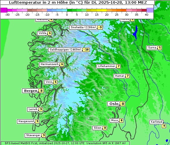 Temperatur, 28. 10. 2025