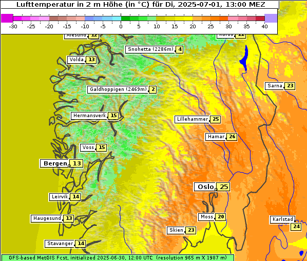 Temperatur, 1. 7. 2025