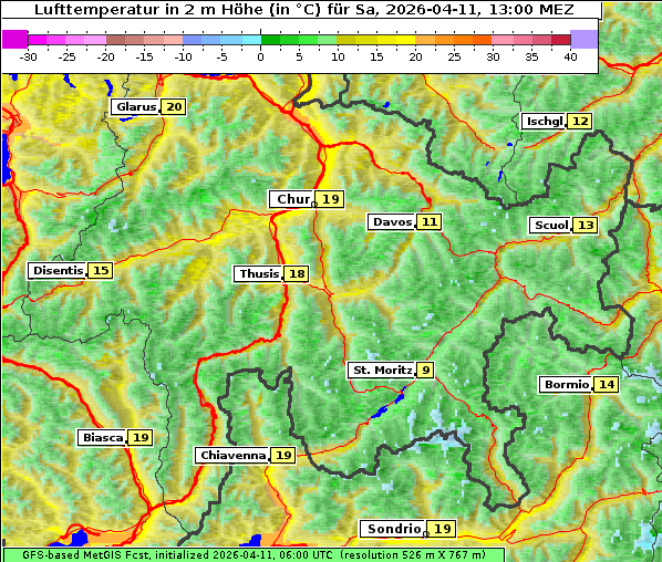 Temperatur, 11. 4. 2026