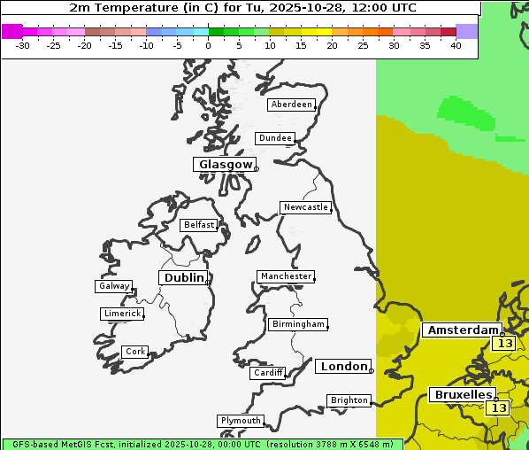 Temperatur, 28. 10. 2025
