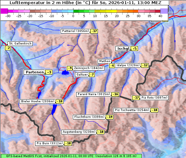 Temperatur, 11. 1. 2026
