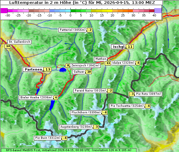 Temperatur, 15. 4. 2026