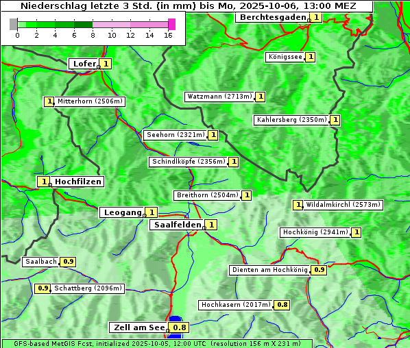 Niederschlag, 6. 10. 2025