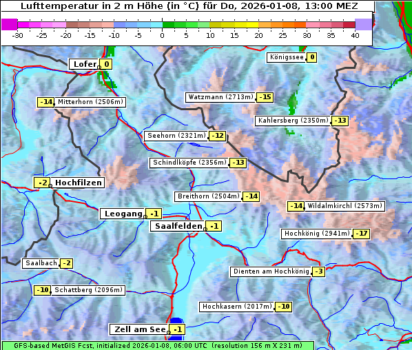 Temperatur, 8. 1. 2026