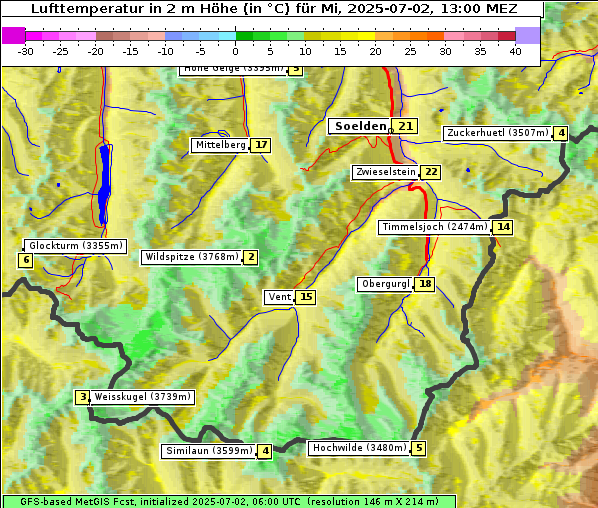 Temperatur, 2. 7. 2025
