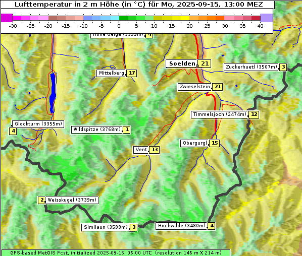 Temperatur, 15. 9. 2025
