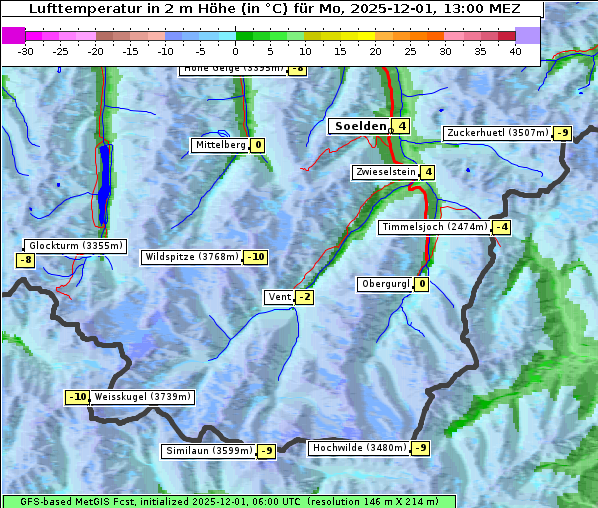 Temperatur, 1. 12. 2025