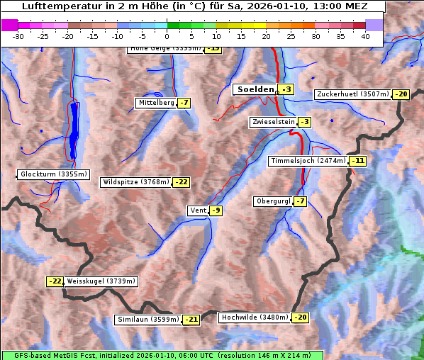 Temperatur, 10. 1. 2026