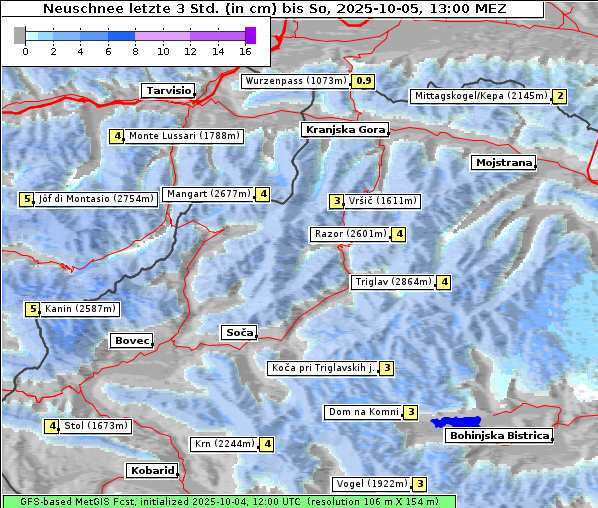 Neuschnee, 5. 10. 2025