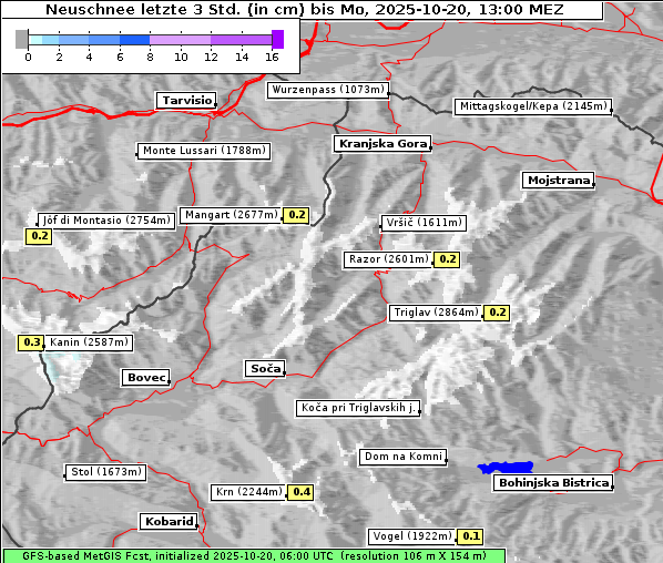 Neuschnee, 20. 10. 2025