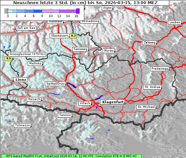 Neuschnee, 15. 3. 2026